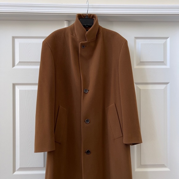 Hugo Boss De Tomaso Vintage Brown Wool Over Coat, Made in Italy, Size 42R - Picture 3 of 16